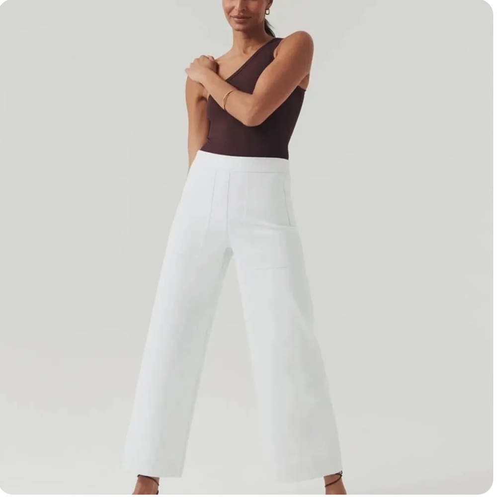 SPANX White Wide Leg Pants